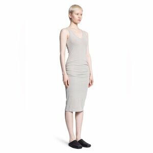 James Perse fitted ruched midi dress size 3 white